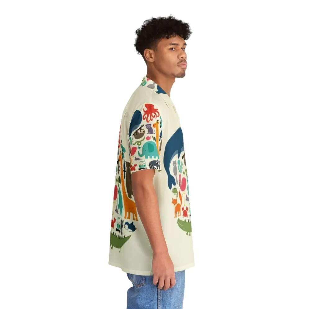 "Celebrate Nature & Wildlife with Our Vibrant Hawaiian Shirt"