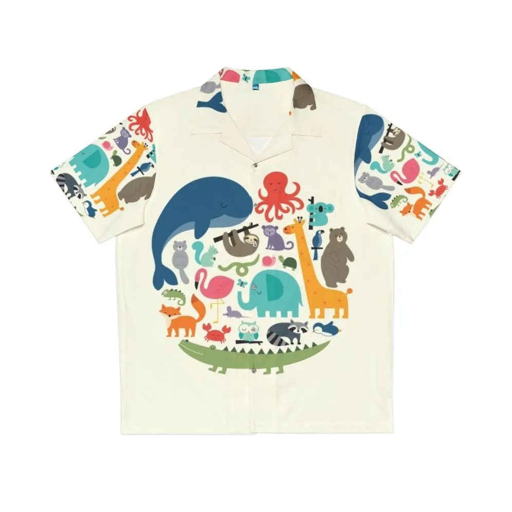 "Celebrate Nature & Wildlife with Our Vibrant Hawaiian Shirt"