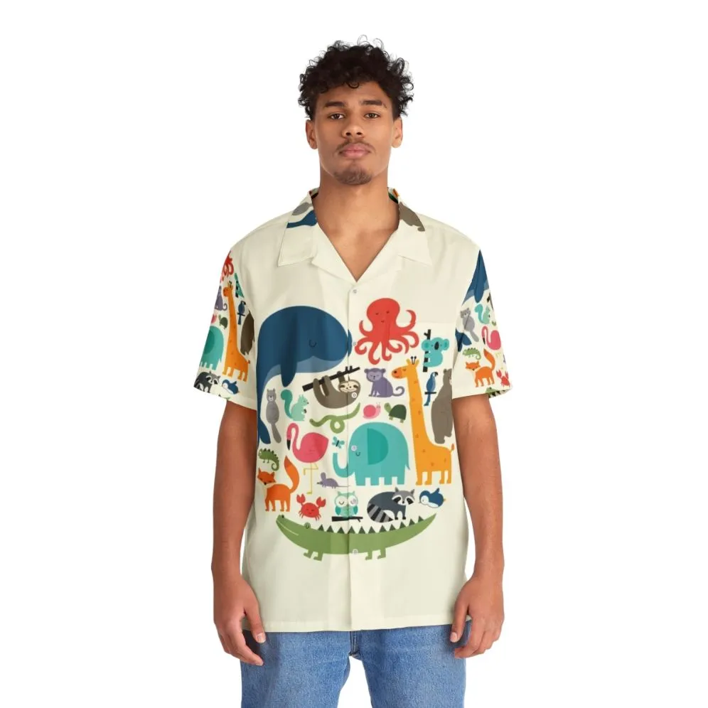 "Celebrate Nature & Wildlife with Our Vibrant Hawaiian Shirt"