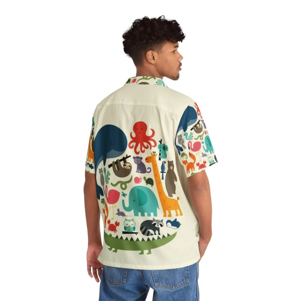 "Celebrate Nature & Wildlife with Our Vibrant Hawaiian Shirt"