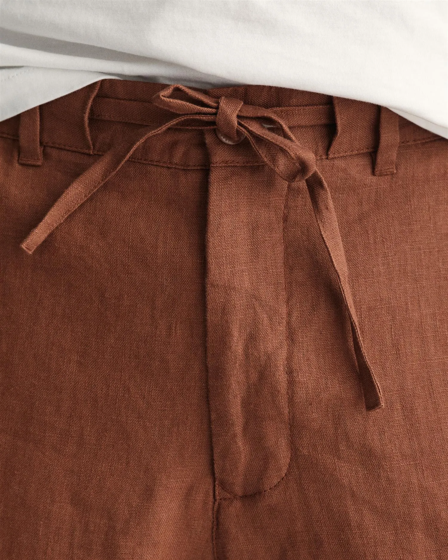 Relaxed Linen Shorts DS Brun