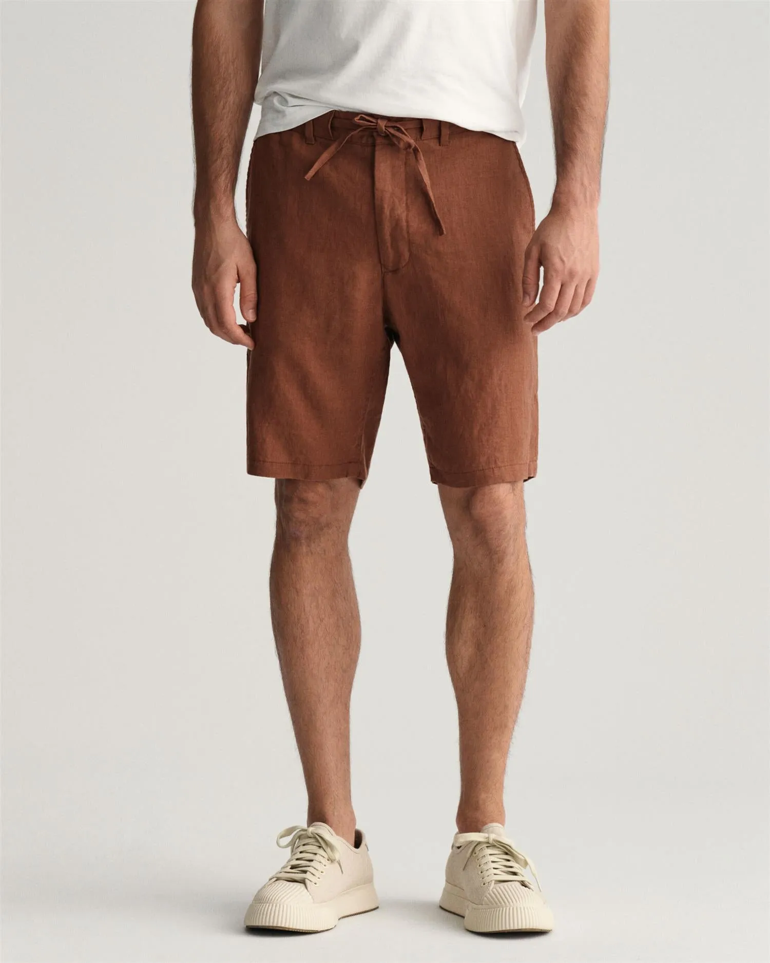 Relaxed Linen Shorts DS Brun