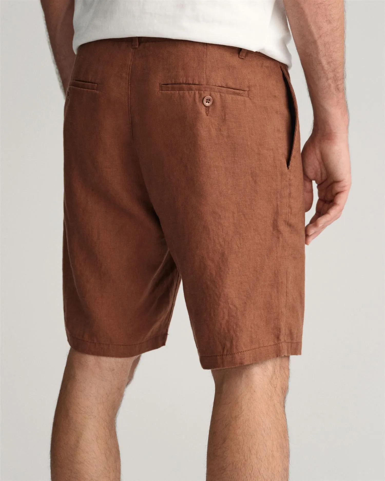 Relaxed Linen Shorts DS Brun