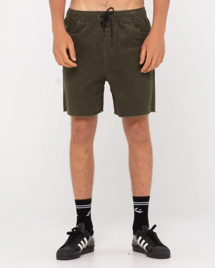 Rifts Cut Off Elastic Shorts
