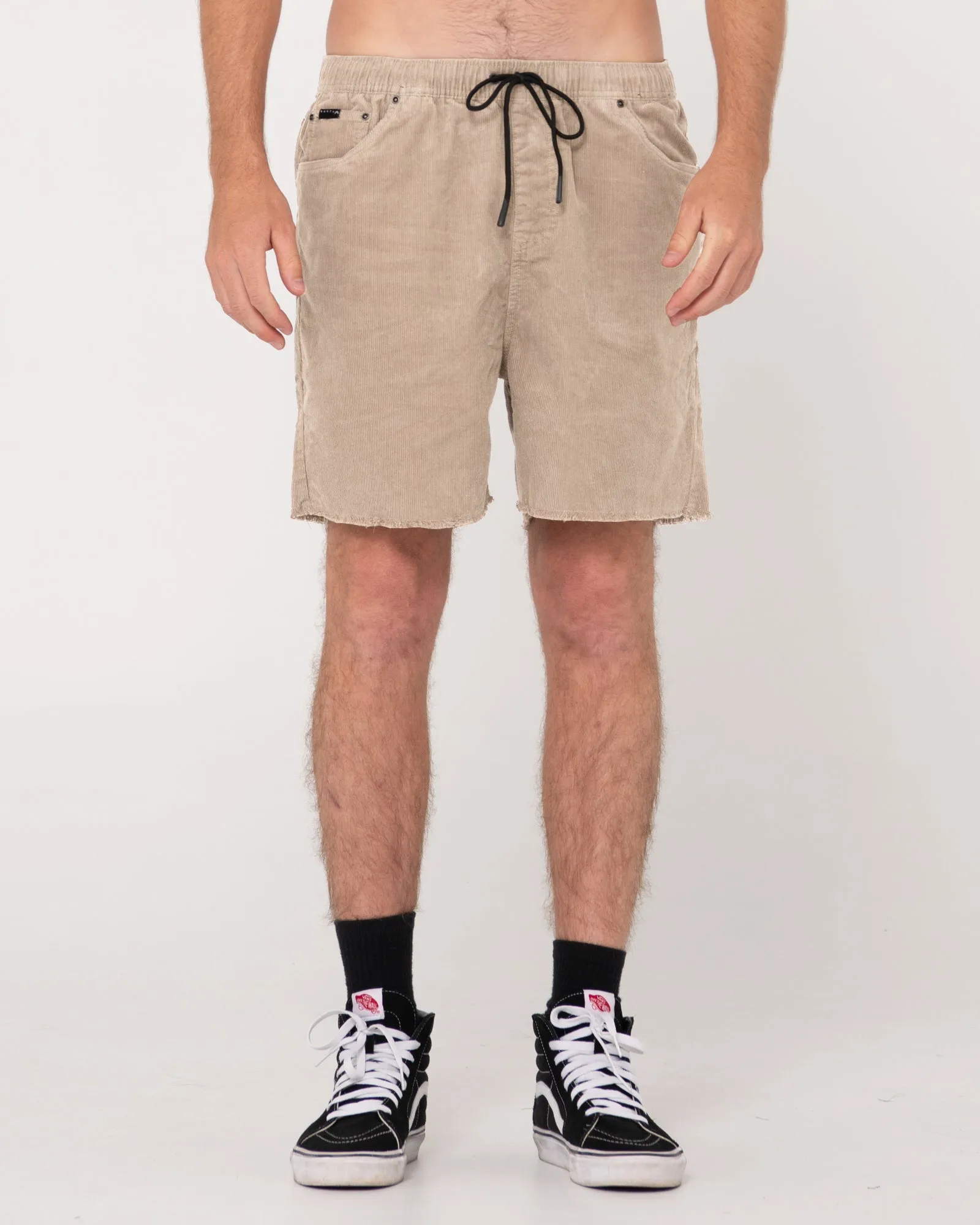 Rifts Cut Off Elastic Shorts