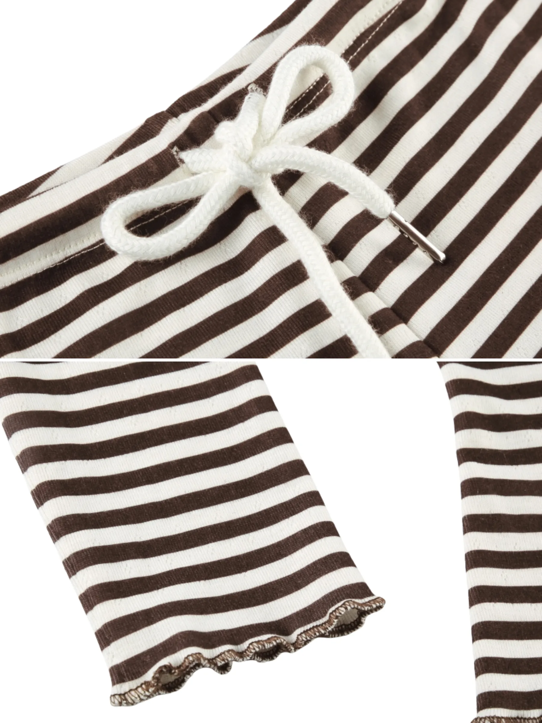 Salome Striped Cardigan Shorts Set
