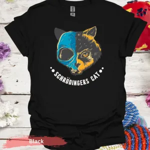 Schrödinger's Cat Half Skull T-shirt