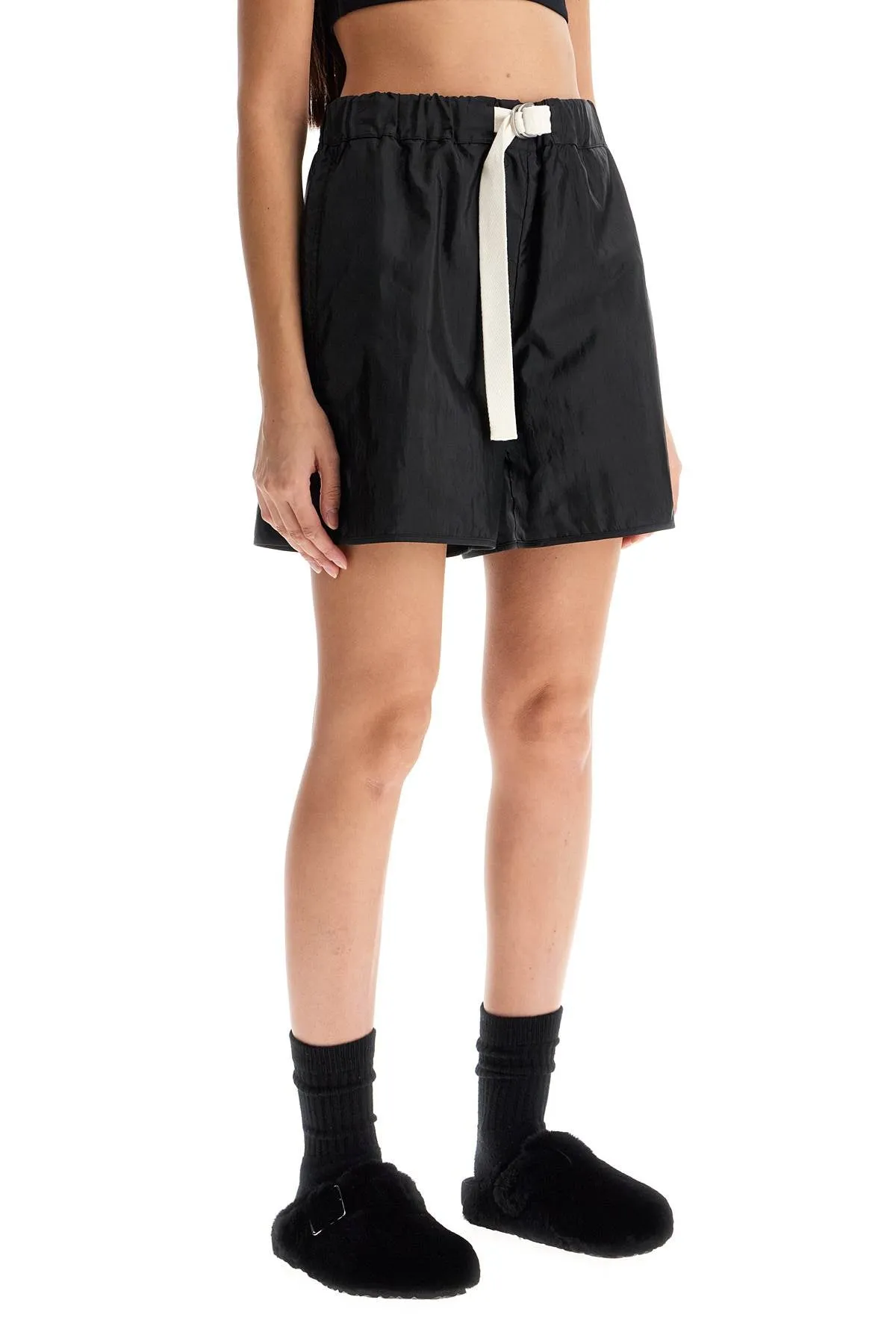 Silk Belted Shorts