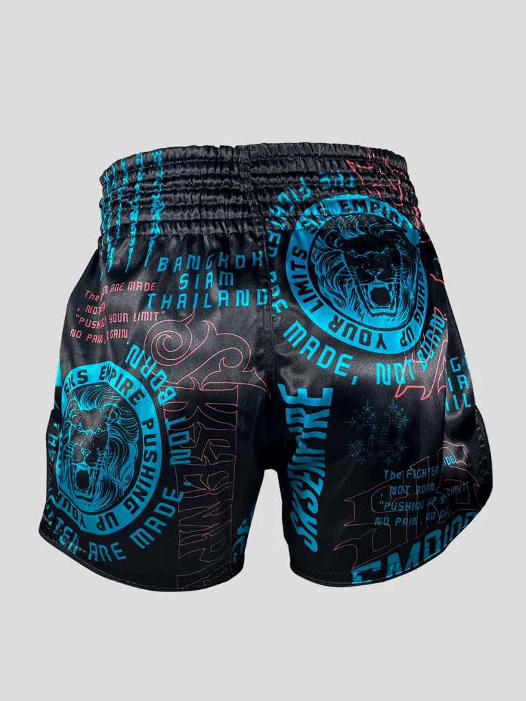 SKS EMPIRE TIGER STICKER BOMB SHORTS (TIFFANY BLUE)