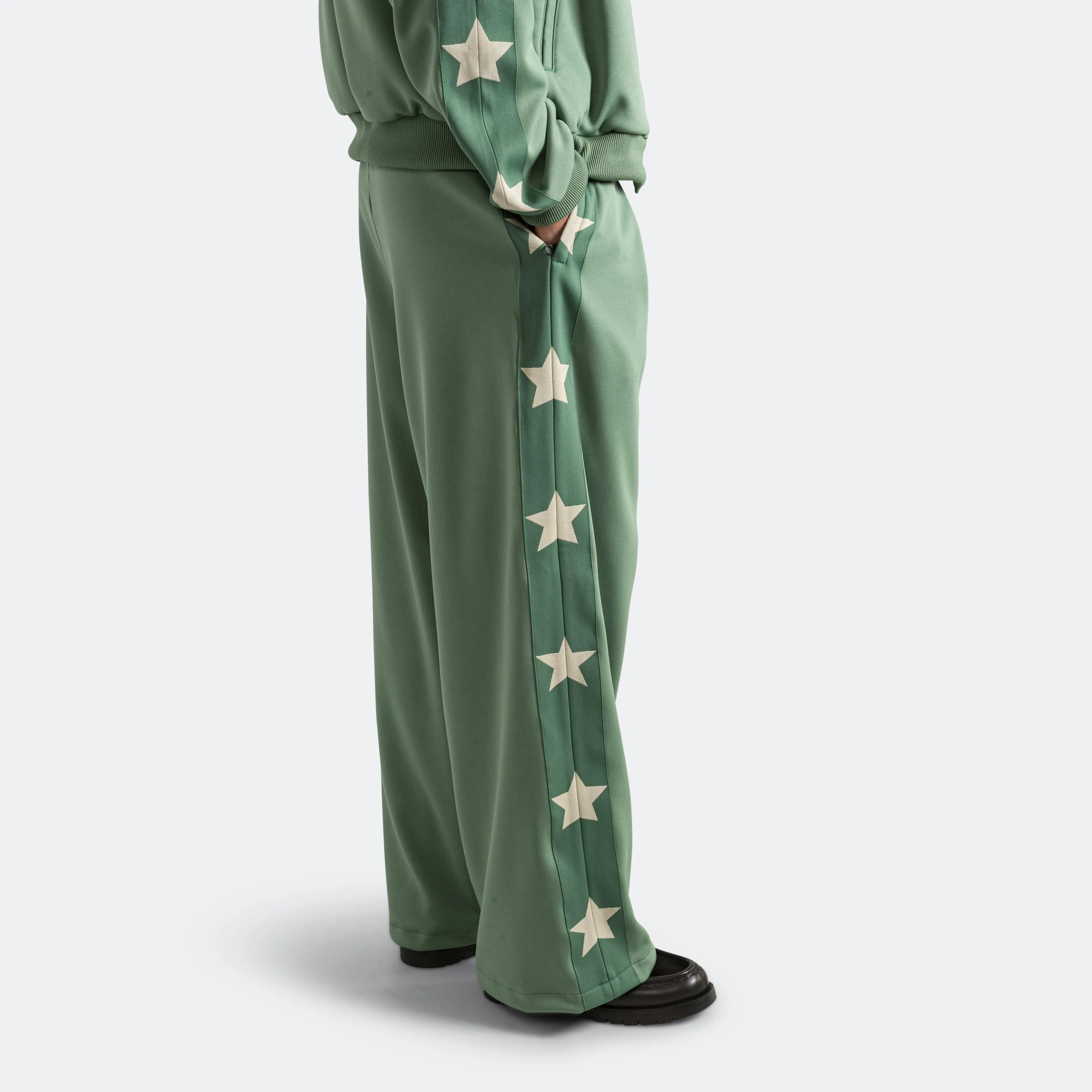 Smooth Jersey Stantman&woman Baggy Track Pants - LightGreen