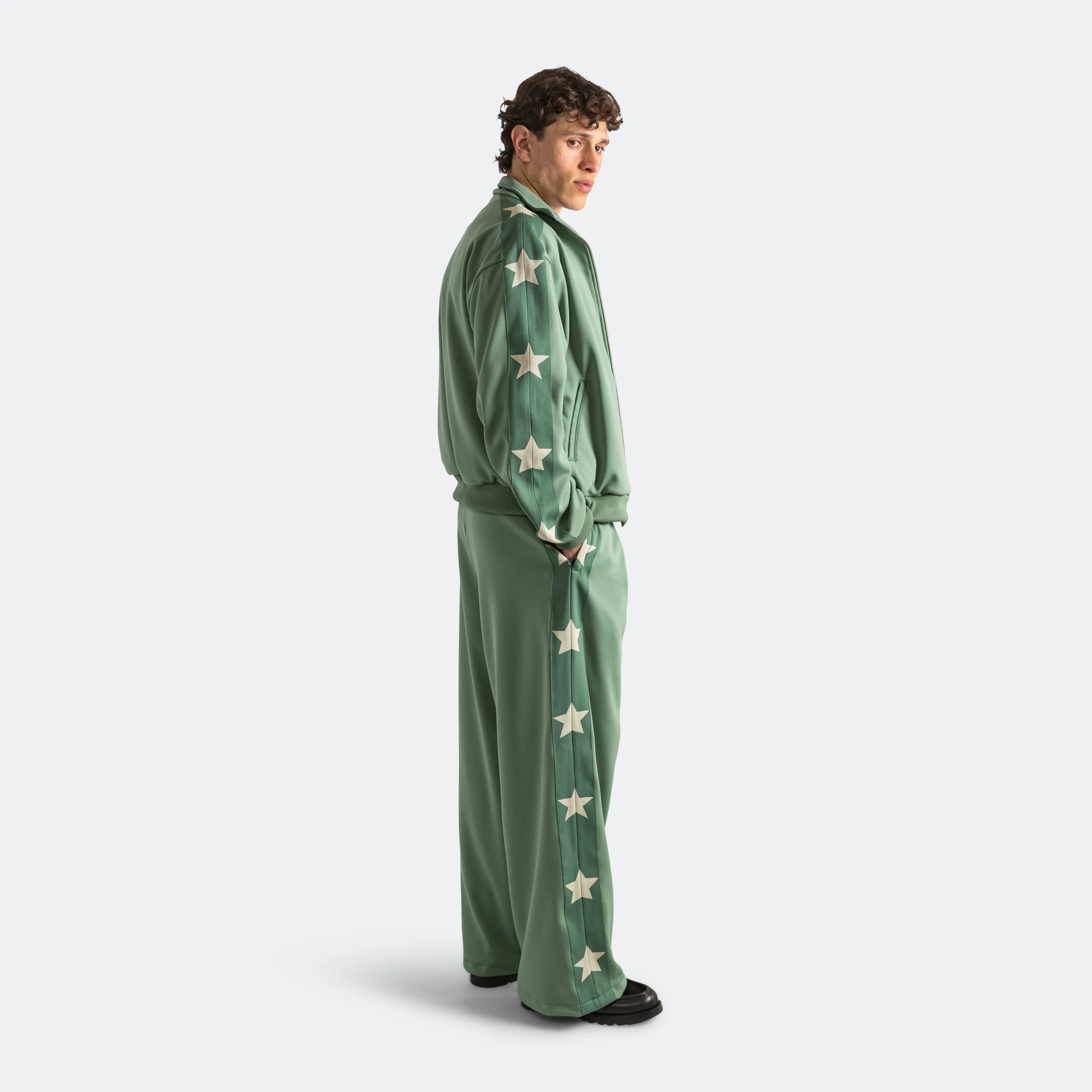 Smooth Jersey Stantman&woman Baggy Track Pants - LightGreen