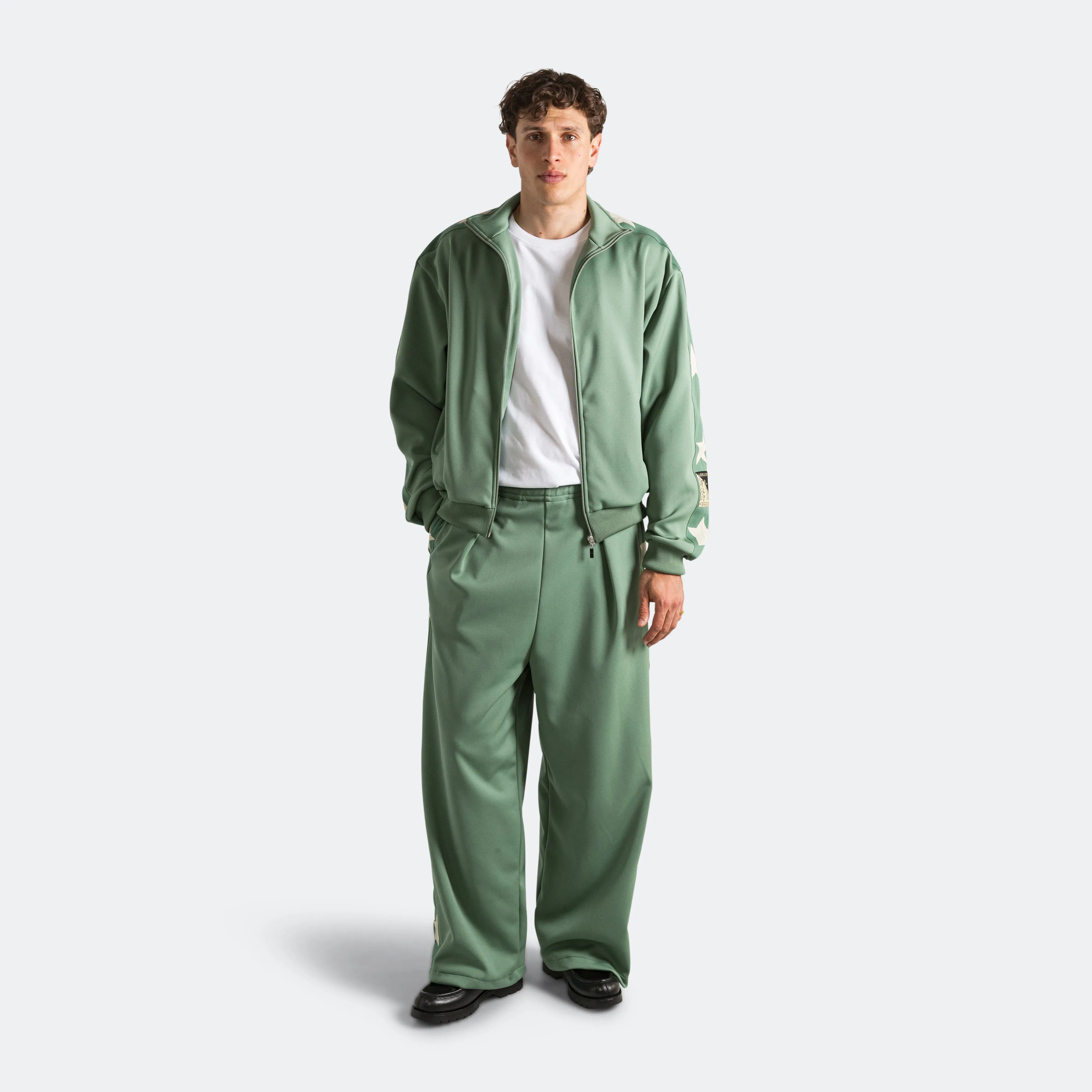 Smooth Jersey Stantman&woman Baggy Track Pants - LightGreen
