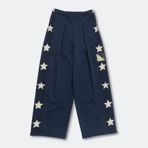 Smooth Jersey Stantman&woman Baggy Track Pants - Navy