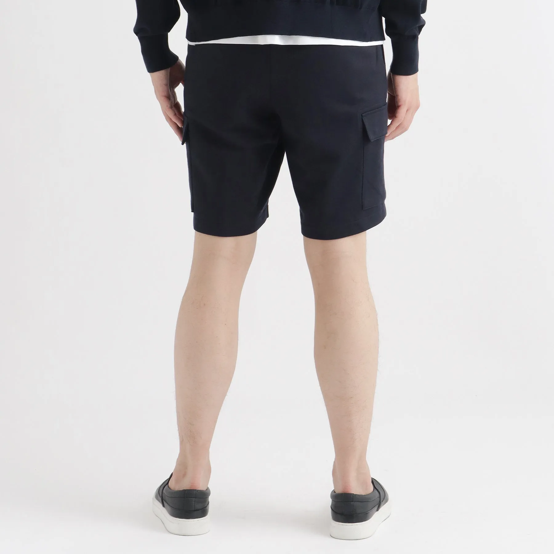 Smooth Terry Cargo Short Pants Color: Navy