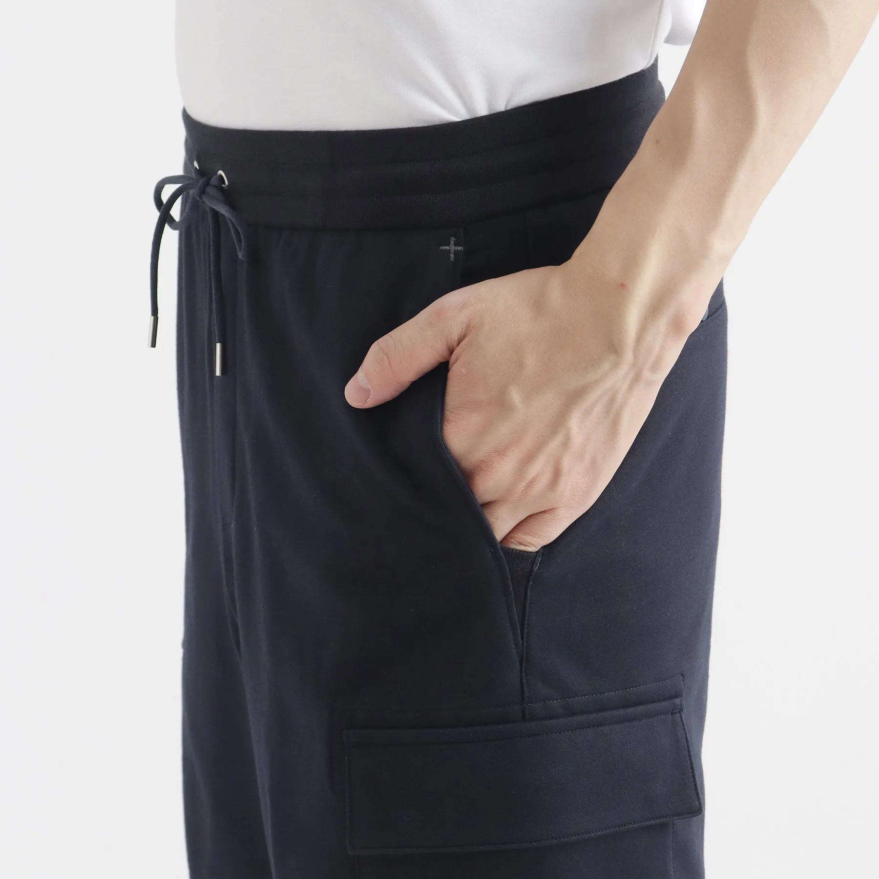 Smooth Terry Cargo Short Pants Color: Navy