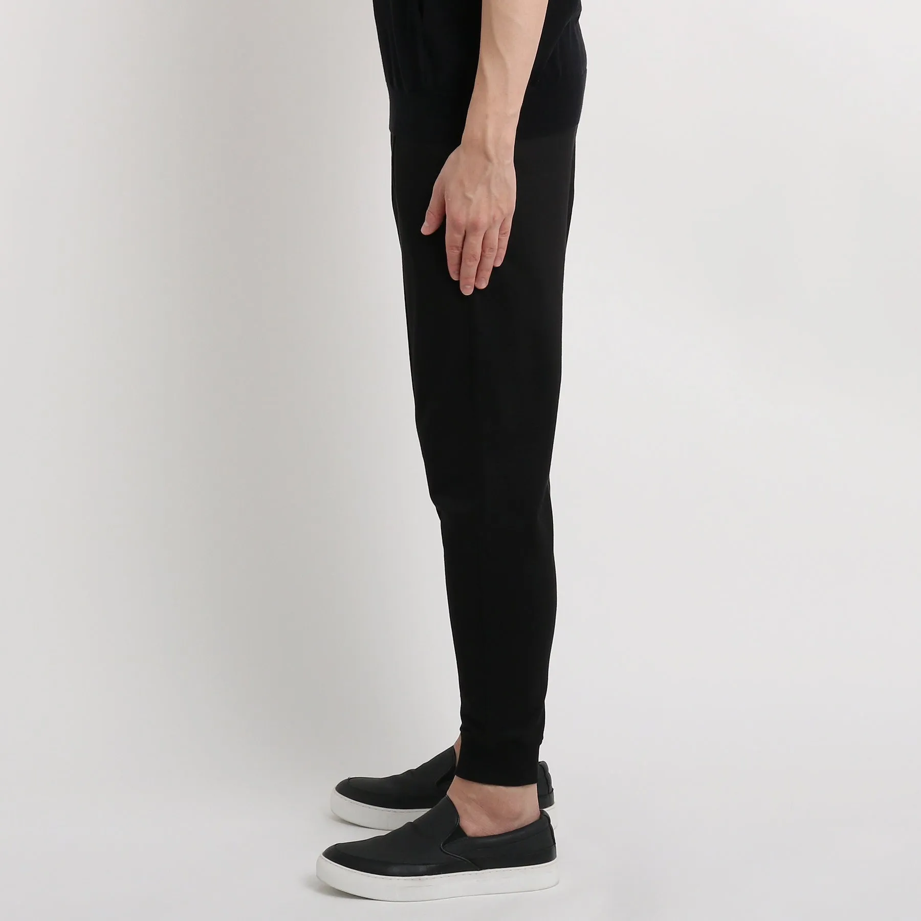 Smooth Terry Jogger Pants Color: Black