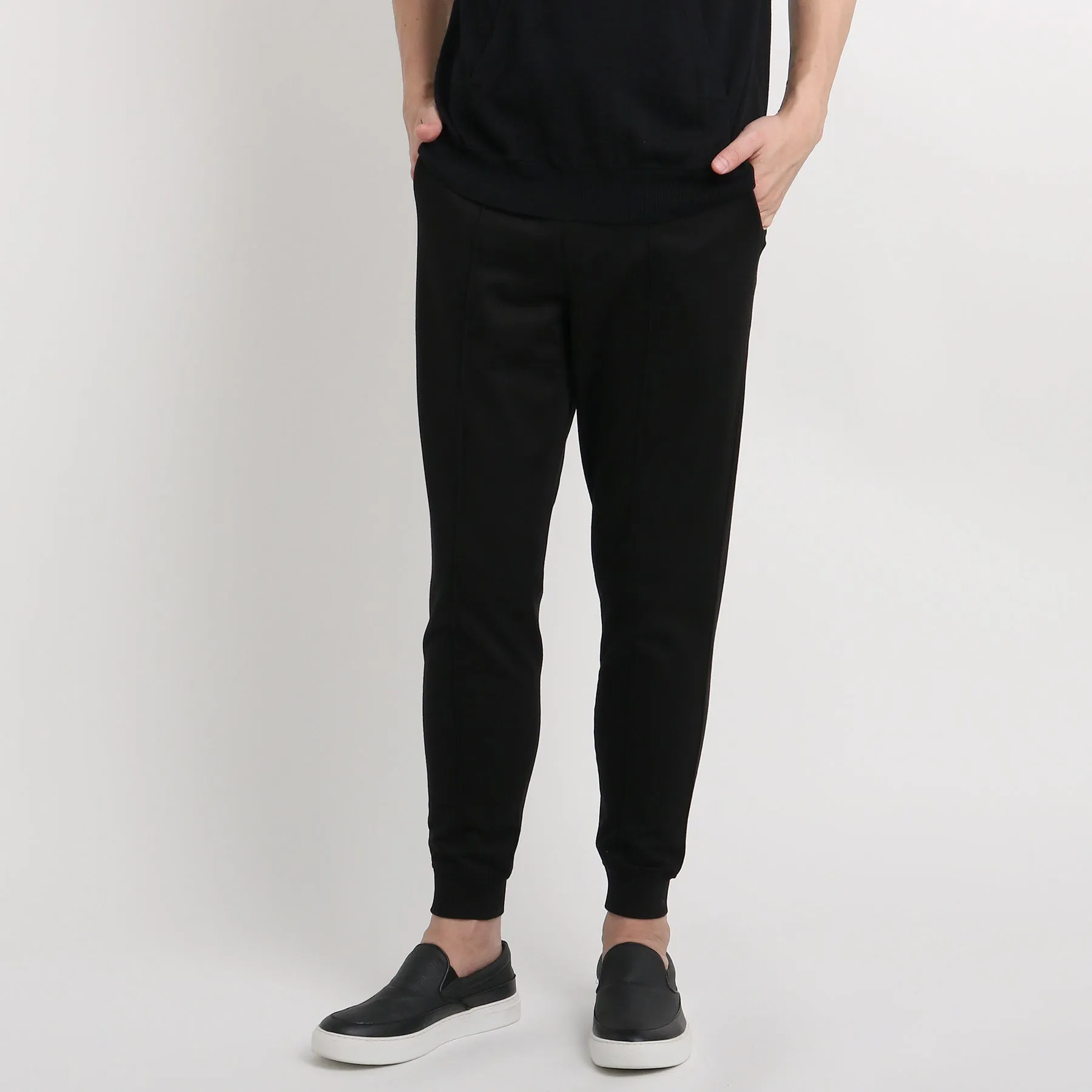 Smooth Terry Jogger Pants Color: Black