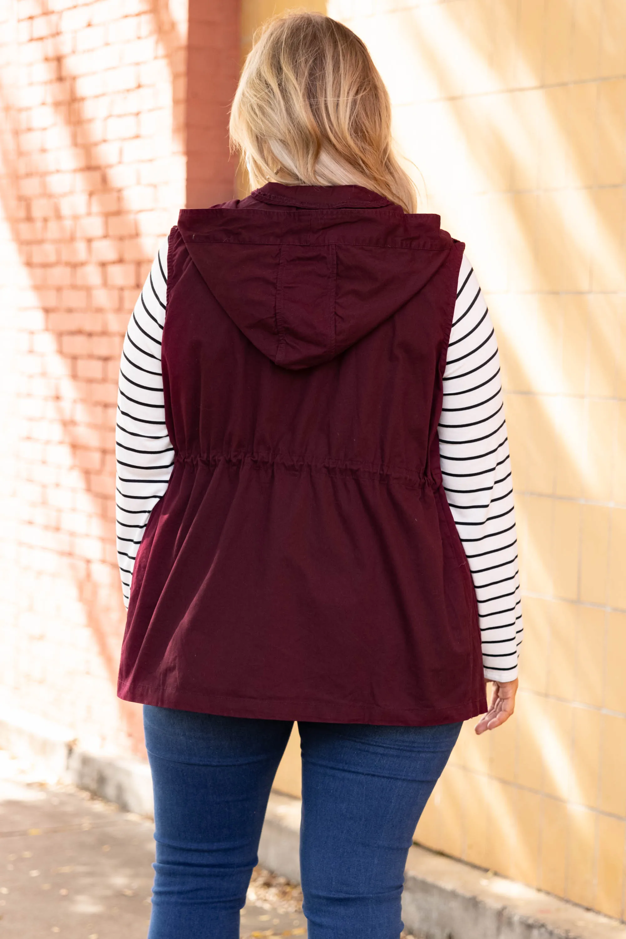 So Carefree Vest, Dark Burgundy