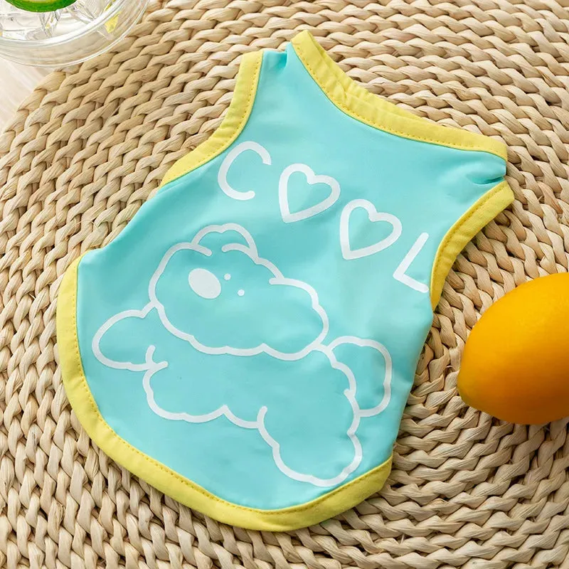 Spring and Summer Dog Feet Cool and Breathable Thin Cool Bear Cool Coat Tank Top Cat Teddy Pet Clothes Cooling Vest for Dog