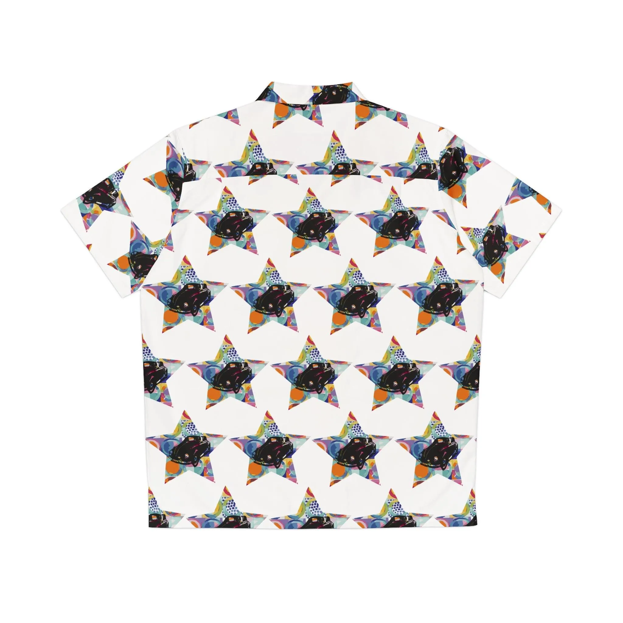 Stars and Cars Vibrant Collection by Miniaday Designs, LLC. Men's Hawaiian Shirt