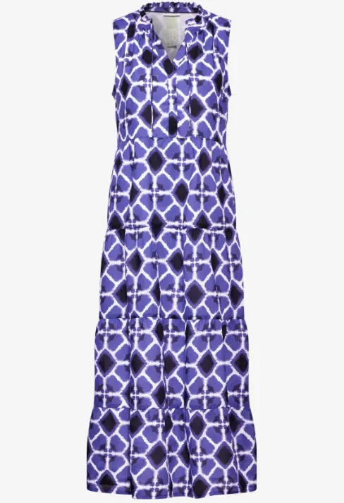 STREET ONE<BR>
Maxi Dress with Print Design<BR>
Violet Blue<BR>