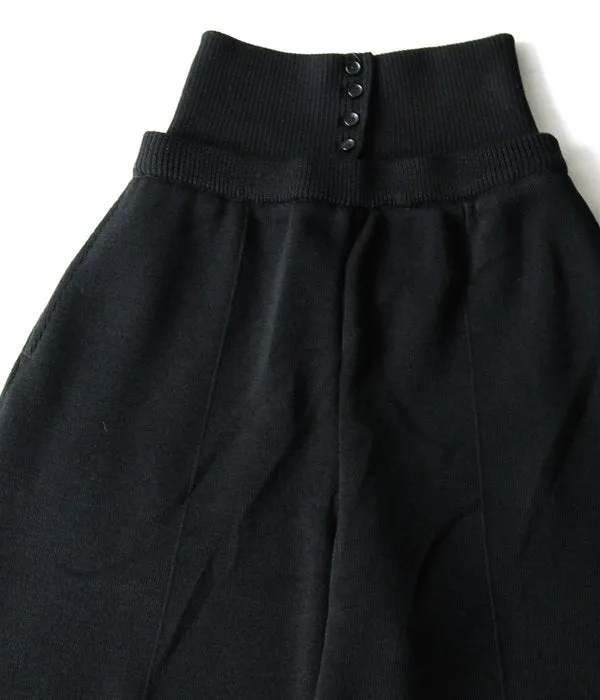 TAN/WAIST MARK SMOOTH PANTS (BLACK)