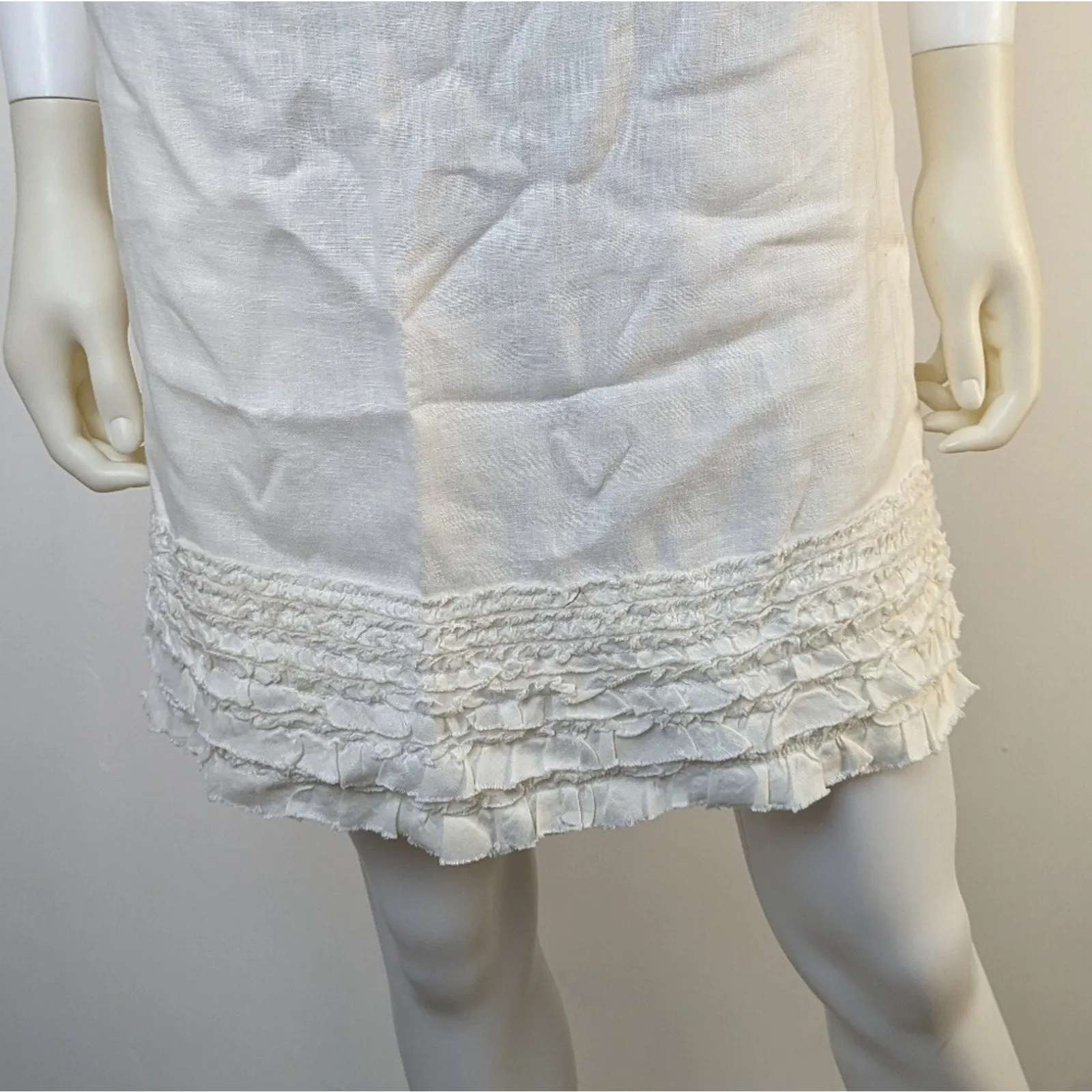 Tommy Bahama Linen Ruffled Pencil Skirt - 6