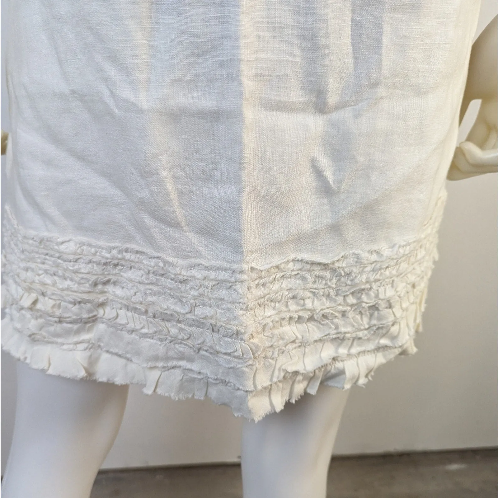 Tommy Bahama Linen Ruffled Pencil Skirt - 6