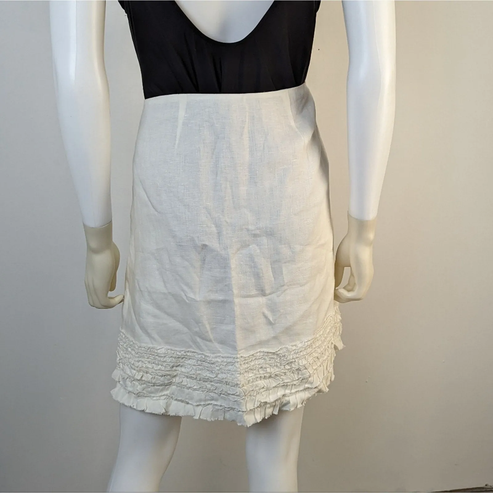 Tommy Bahama Linen Ruffled Pencil Skirt - 6