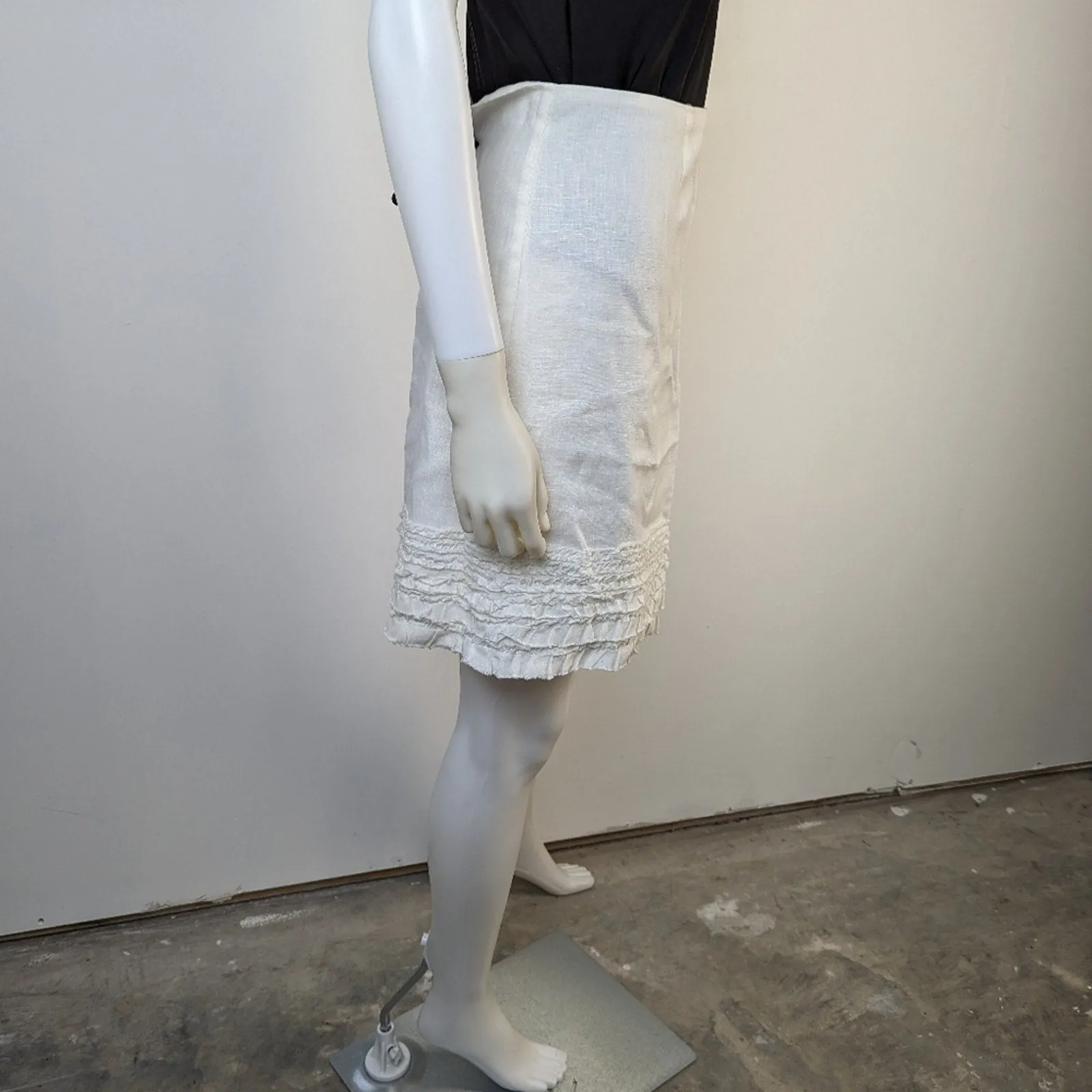 Tommy Bahama Linen Ruffled Pencil Skirt - 6