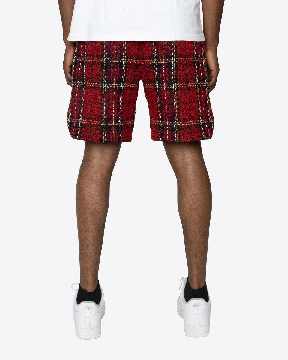 Tweed Trucker Shorts - Red
