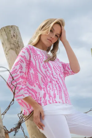 Two Piece Top and Tank - Pink/White