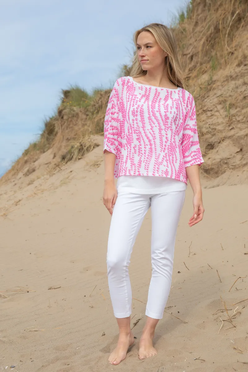 Two Piece Top and Tank - Pink/White