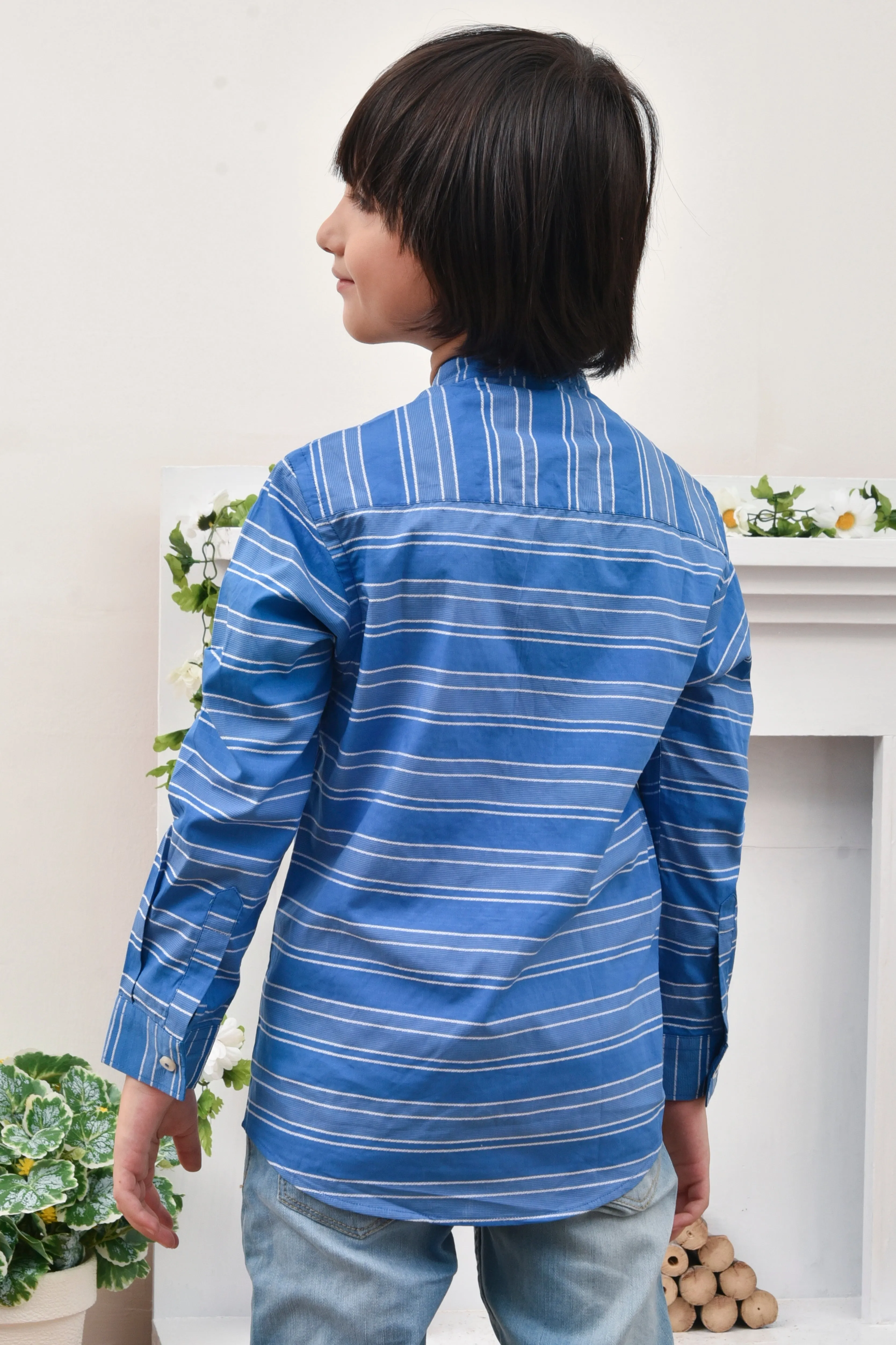 Vibrant Blue Casual Shirt