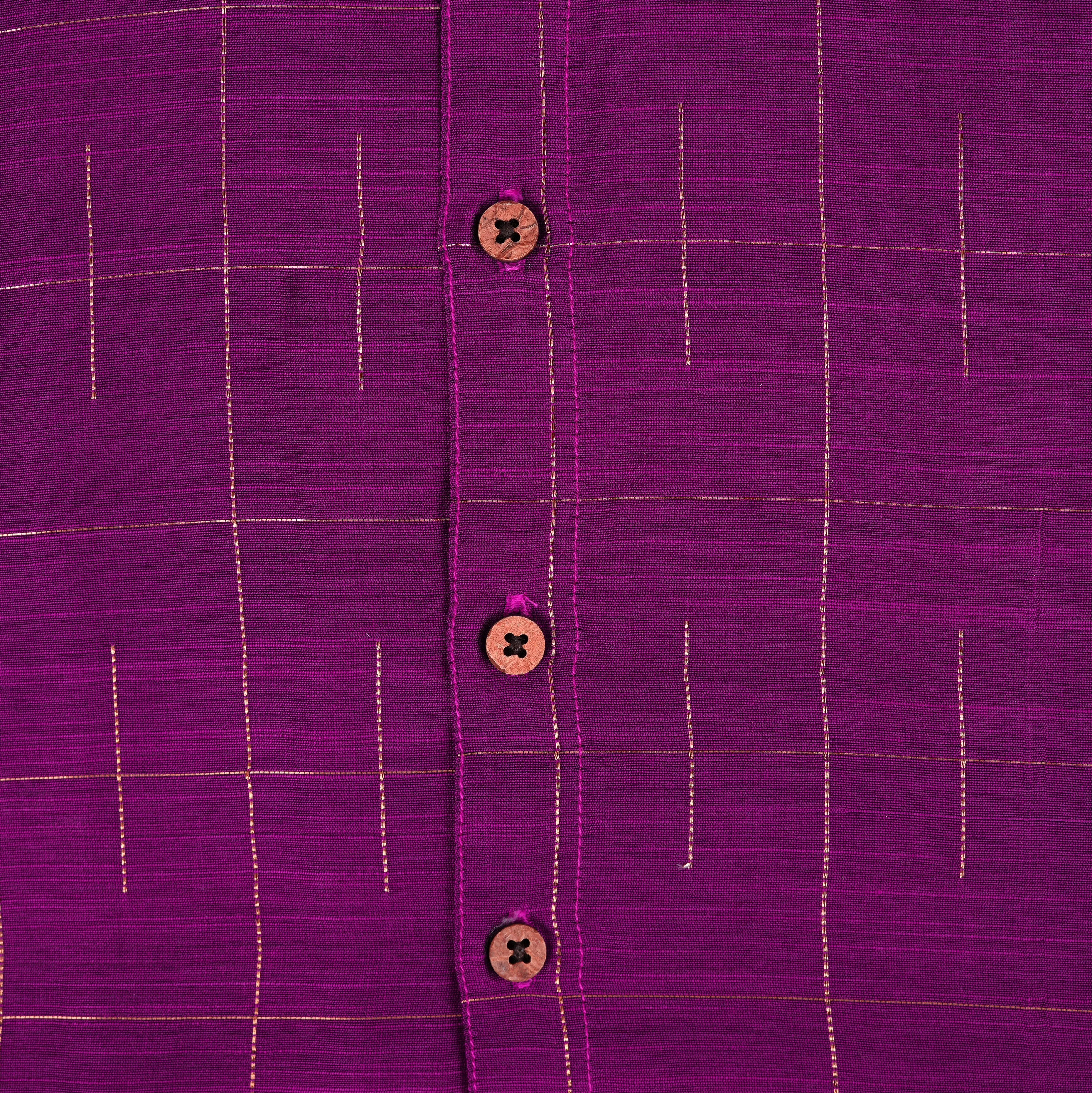Vibrant Pink Textured Boys Ethnic Shirt
