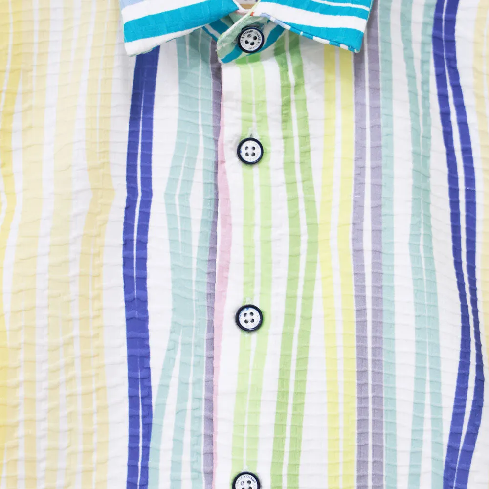 Vibrant Striped Full Sleeves Shirt