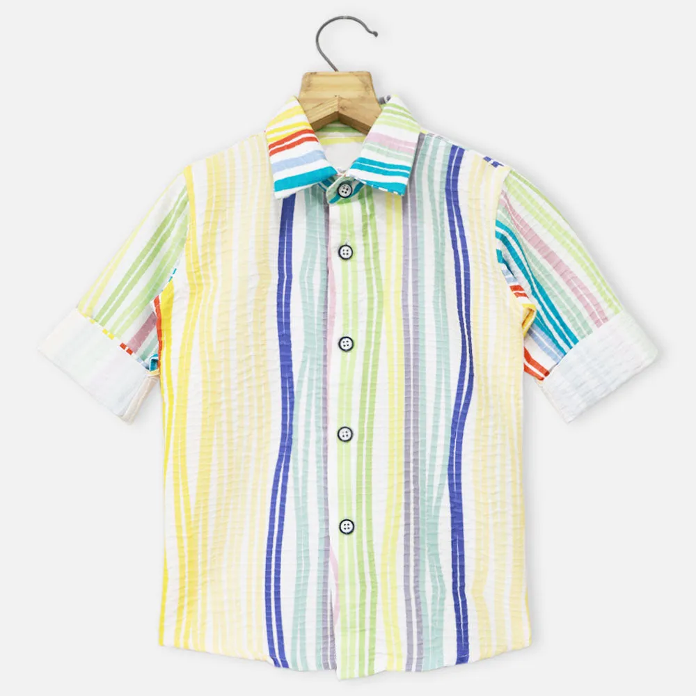 Vibrant Striped Full Sleeves Shirt