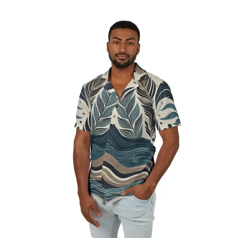 Vibrant Summer Mens Hawaiian Camp Shirt
