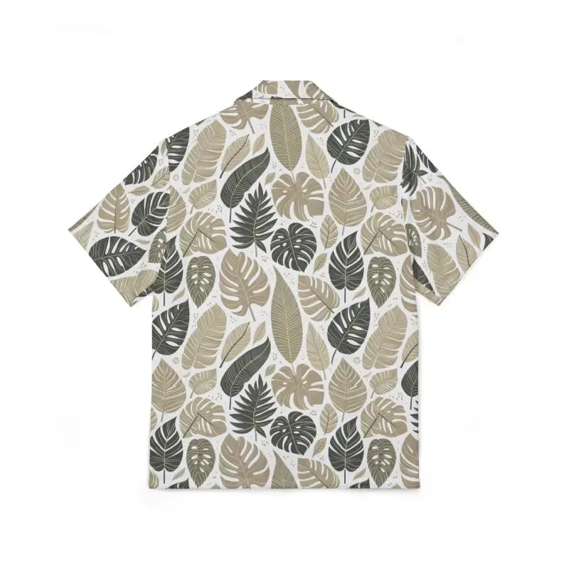 Vibrant Tropical Leaves Hawaiian Camp Shirt