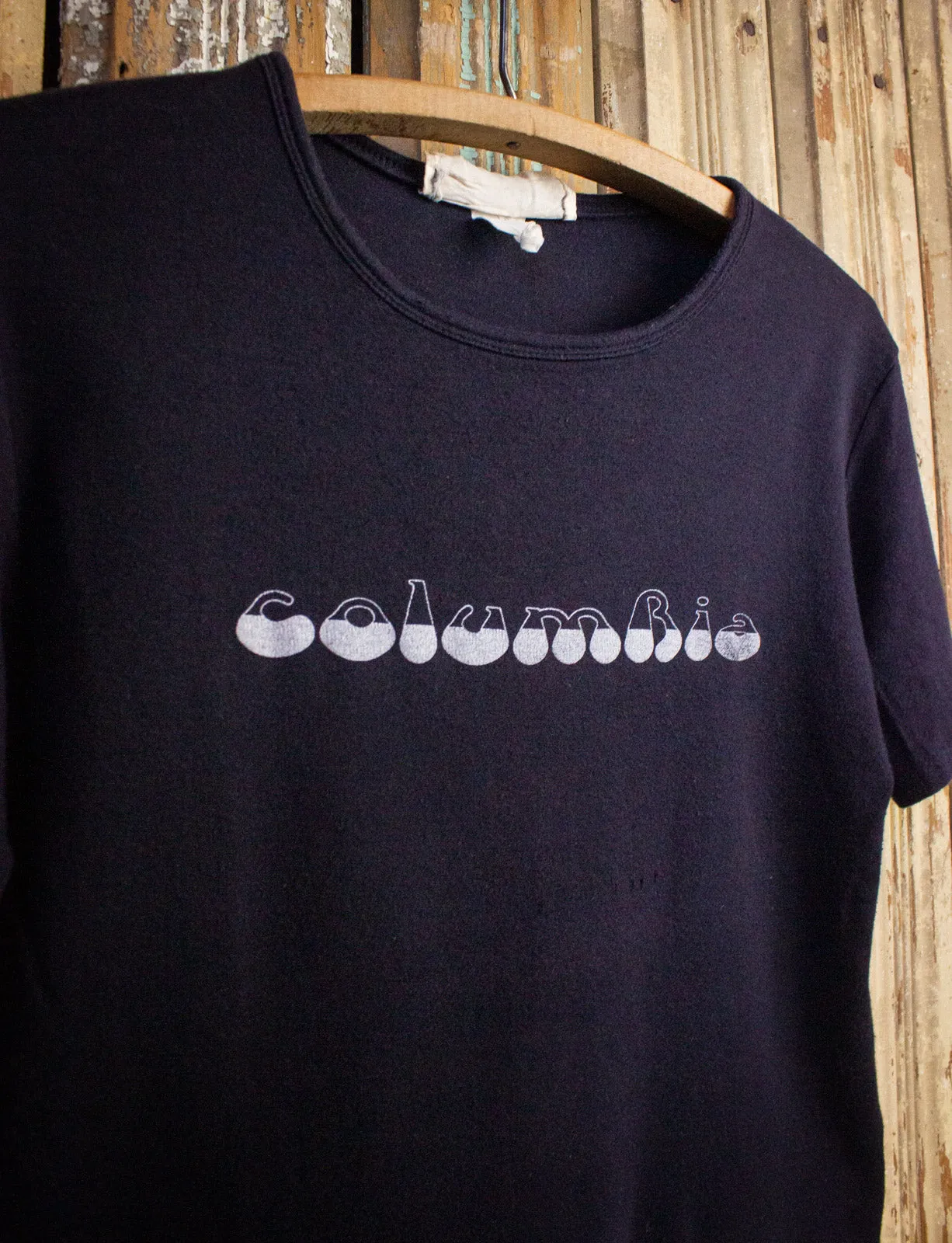 Vintage Marie-France Columbia Graphic T Shirt 70s Black Small