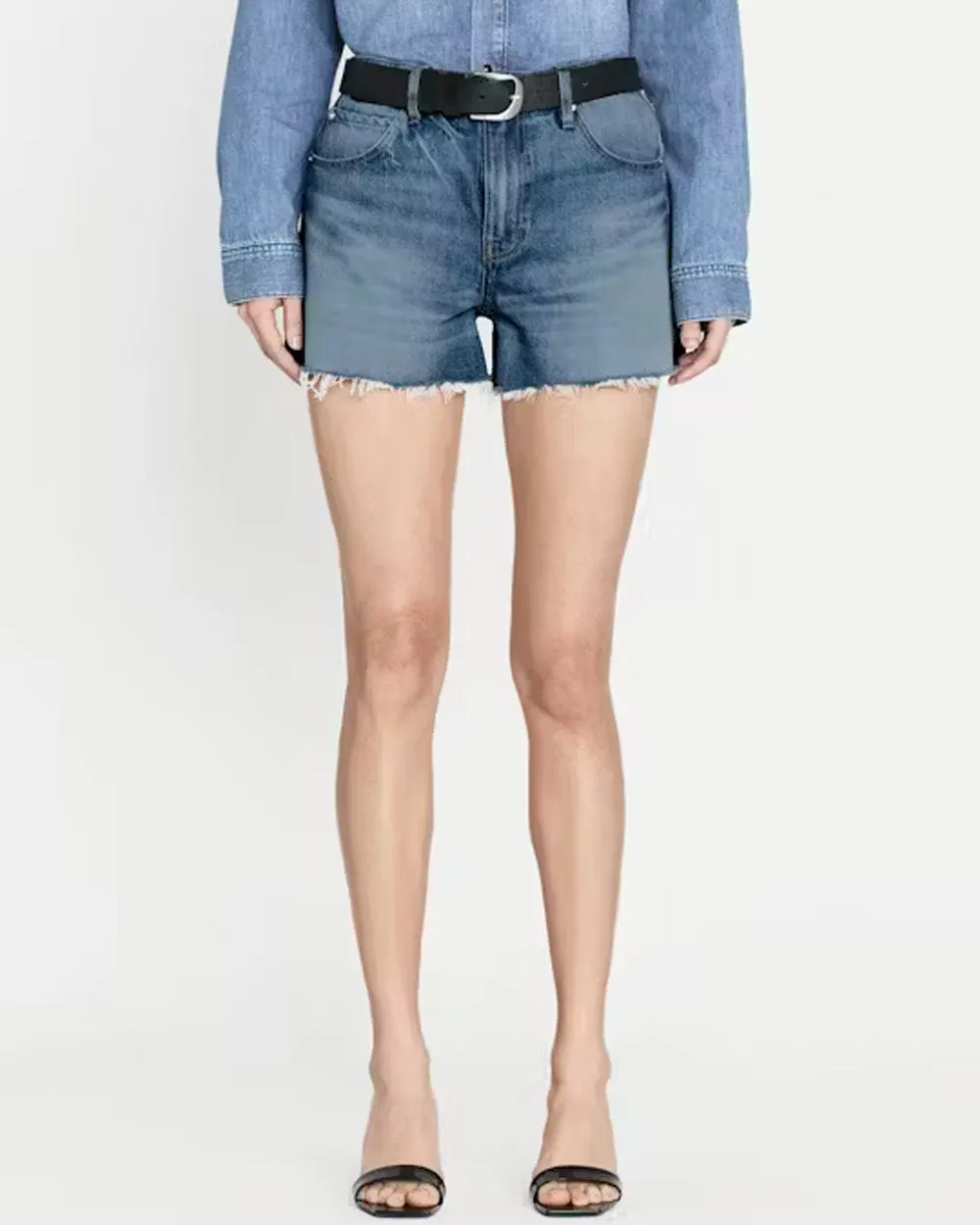 Vintage Relaxed Raw Fray Short in Libra