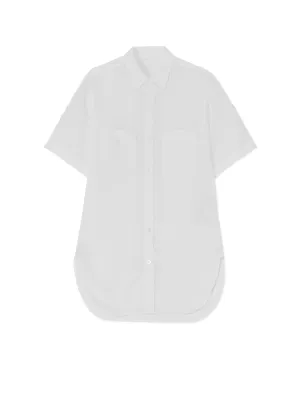 WHITE TENCEL POPLIN SAFARI SHIRT