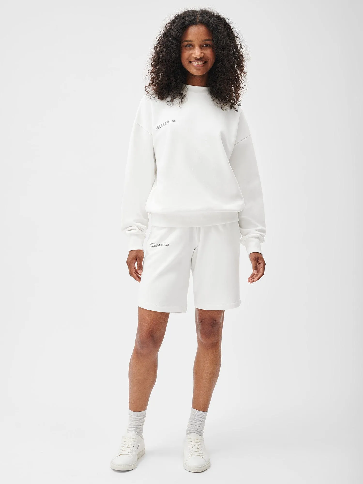 Womens 365 Midweight Long Shorts—off-white