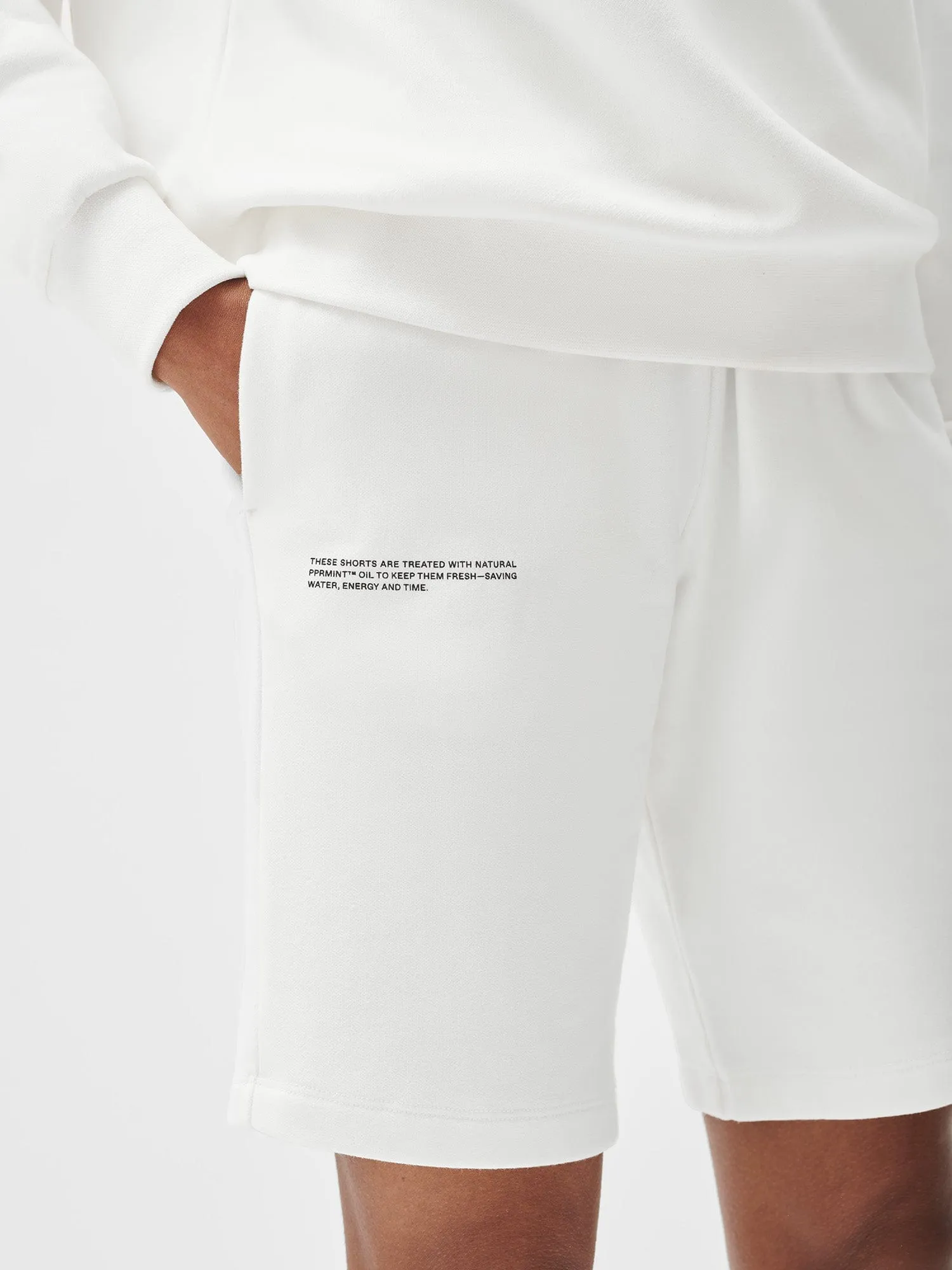 Womens 365 Midweight Long Shorts—off-white