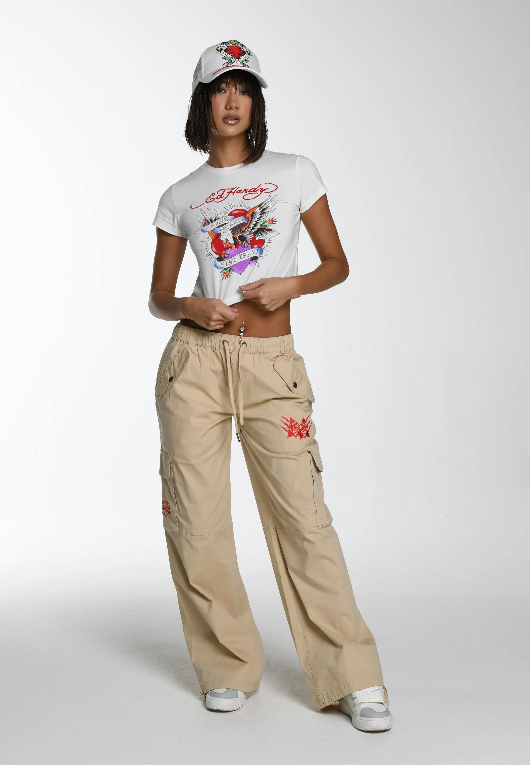 Womens Vibrant Brave Heart Baby T-Shirt - White