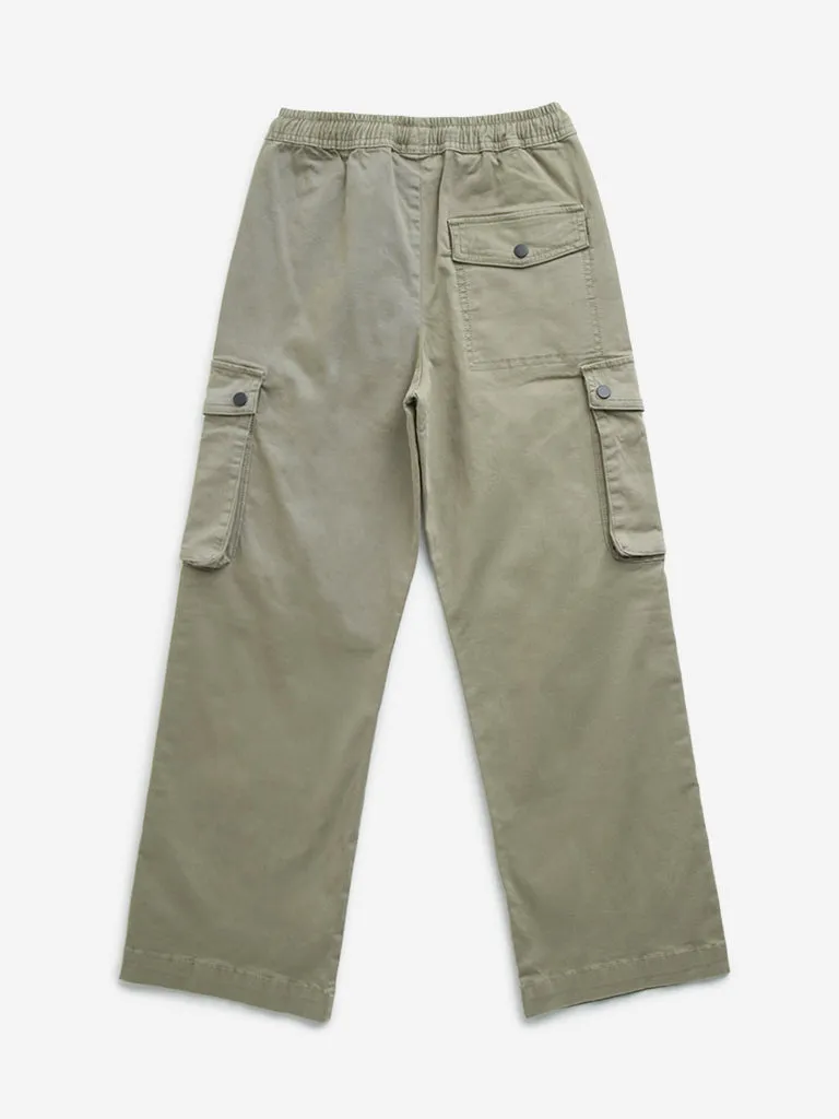 Y&F Kids Sage Cargo-Style Mid-Rise Cotton-Blend Pants